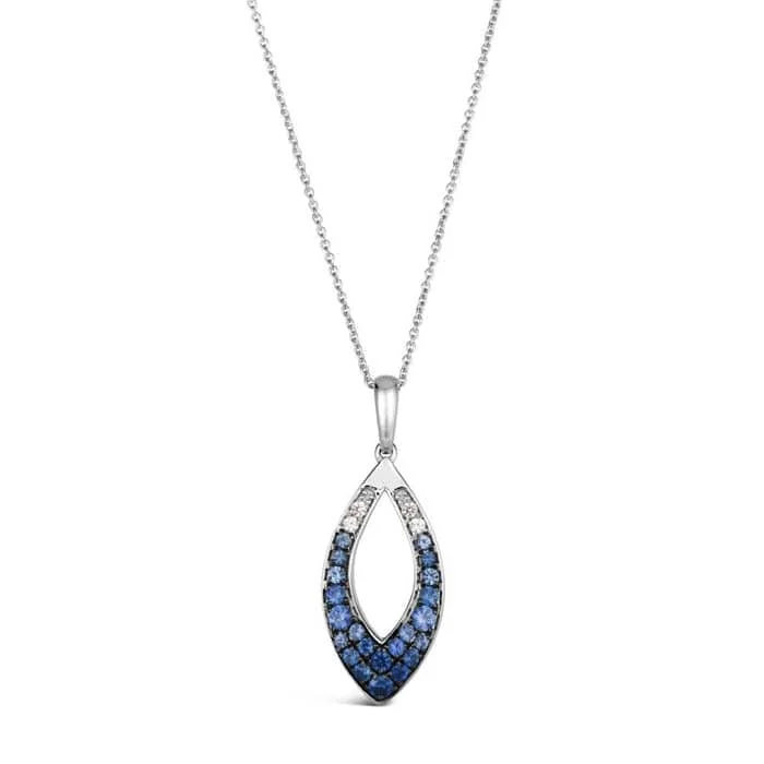 chunky gold chain necklace Le Vian Pendant featuring Denim Ombré Sapphires in 14K Vanilla Gold